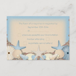 Tarjeta De Confirmación De Asistencia Confirmación de Boda Conchas de Playa Tropicales H