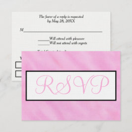 Tarjeta De Confirmación De Asistencia Confirmación de Boda de Acuarela Rosa Claro