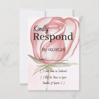 Tarjeta De Confirmación De Asistencia Confirmación de Boda de Jardín de Primavera Verano