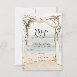 Tarjeta De Confirmación De Asistencia Confirmación de Boda en Beach Arbor