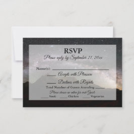 Tarjeta De Confirmación De Asistencia Confirmación de Boda Estrellas de Montaña