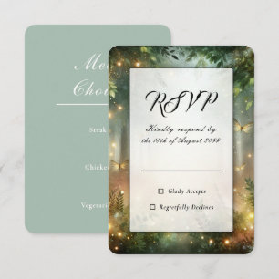 Tarjeta De Confirmación De Asistencia Confirmación de Boda Magia del Prado del Bosque Mí