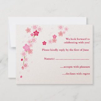 Tarjeta De Confirmación De Asistencia Confirmación de Flor de Cerezo