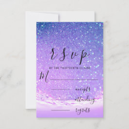 Tarjeta De Confirmación De Asistencia Confirmar asistencia Océano Púrpura Olas Azules Bo