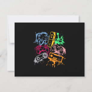 Tarjeta De Confirmación De Asistencia Control de consola de videojuegos Arco retro 80 de