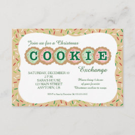 Tarjeta De Confirmación De Asistencia Cookies con Navidades Sprinkles Cookie Exchange