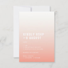 Coral Ombre | Boda Minimalista rosa moderno de Rub