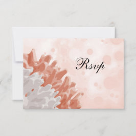 Tarjeta De Confirmación De Asistencia Coral y arrecife blanco