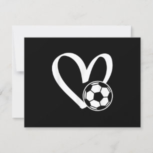 Tarjeta De Confirmación De Asistencia Corazón del balón de fútbol