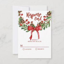 Tarjeta De Confirmación De Asistencia corona de navidades