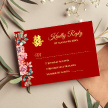 Corona floral geométrica de oro rojo boda china
