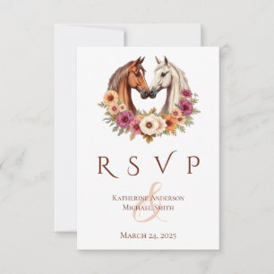 Tarjeta De Confirmación De Asistencia Country Western Horses