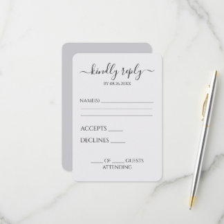 Tarjeta De Confirmación De Asistencia Crea tu propia caligrafía de boda personalizada