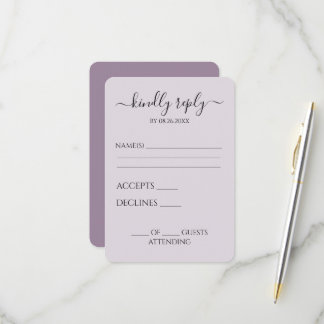 Tarjeta De Confirmación De Asistencia Crea tu propia caligrafía de boda personalizada