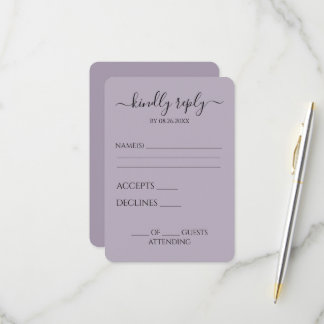 Tarjeta De Confirmación De Asistencia Crea Tu Propia Caligrafía Simple Minimalista