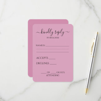 Tarjeta De Confirmación De Asistencia Crea Tu Propia Caligrafía Simple Personalizada