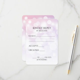 Tarjeta De Confirmación De Asistencia Crea tu propio fondo sutil Bokeh