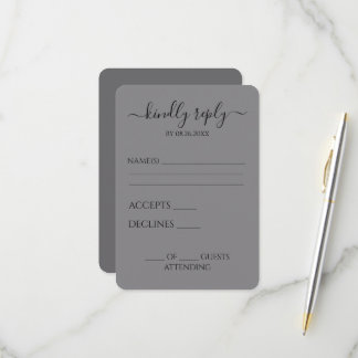 Tarjeta De Confirmación De Asistencia Crea tu propio minimalista simple personalizado