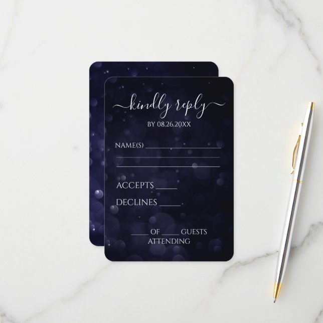 Tarjeta De Confirmación De Asistencia Crea tus propias aguas azules profundas (Anverso/Reverso In Situ)