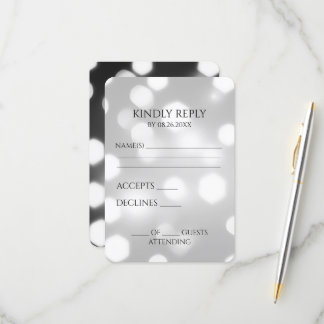 Tarjeta De Confirmación De Asistencia Crear su propio fondo de hexagon Bokeh