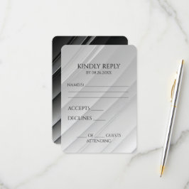 Tarjeta De Confirmación De Asistencia Crear su propio giro diagonal en escala de grises