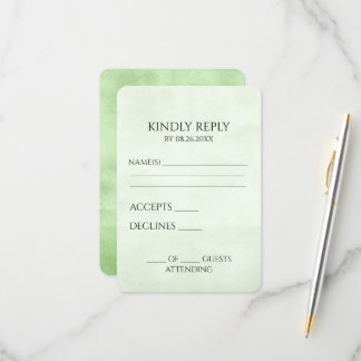 Tarjeta De Confirmación De Asistencia Crear tu propia textura de cosecha de Bonito verde