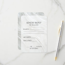 Tarjeta De Confirmación De Asistencia Crear tu propia textura de Perla Blanca Bonito