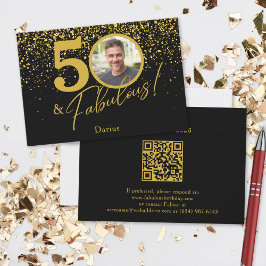 Tarjeta De Confirmación De Asistencia Create Your Own Fabulous Birthday Photo QR Code