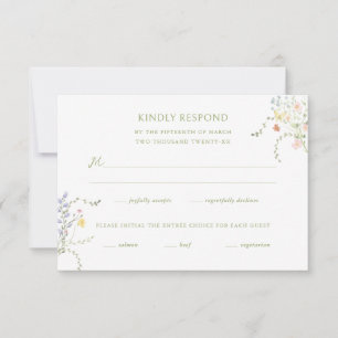 Tarjeta De Confirmación De Asistencia Crest Monograma Floral de Cisnes Boda