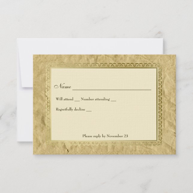 Tarjeta De Confirmación De Asistencia Cruz Católica Vintage (Anverso)