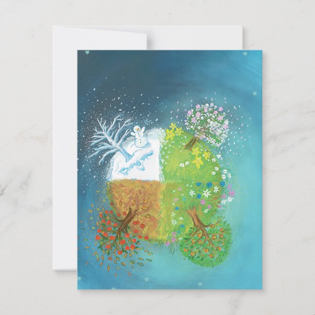 Tarjeta De Confirmación De Asistencia Cuatro estaciones en la Tierra (Anverso)