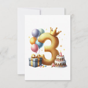 Tarjeta De Confirmación De Asistencia Cumpleaños dorado 3