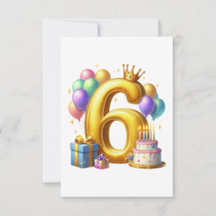 Tarjeta De Confirmación De Asistencia Cumpleaños dorado 6