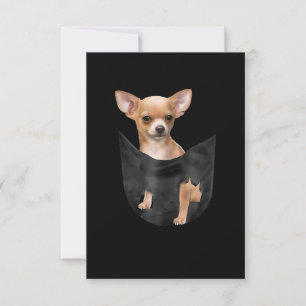 Tarjeta De Confirmación De Asistencia Cute Chihuahua En Tu Bolsillo Navidades