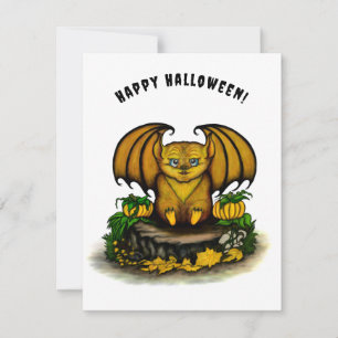 Tarjeta De Confirmación De Asistencia Cute Halloween Bat