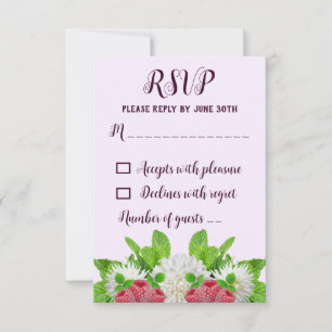 Tarjeta De Confirmación De Asistencia Dahlia Bridal Shower