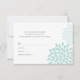 Tarjeta De Confirmación De Asistencia Dahlias Boda