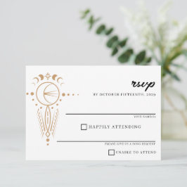 Tarjeta De Confirmación De Asistencia Dainty Celestial Boda