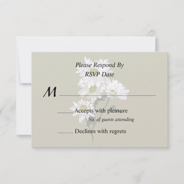 Tarjeta De Confirmación De Asistencia Daisy Pequeña Mirando Hacia Arriba (Anverso)