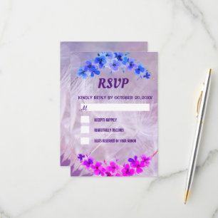 Tarjeta De Confirmación De Asistencia Dandelion Floral Elegtryside