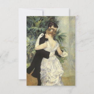 Tarjeta De Confirmación De Asistencia Danza de la ciudad de Pierre Renoir Vintage Weddin
