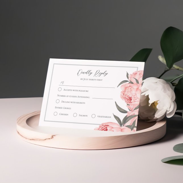 Tarjeta de confirmación de asistencia de boda con  (Subido por el creador)