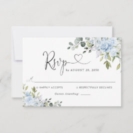 Tarjeta de confirmación de asistencia de boda con