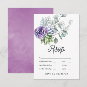 Tarjeta de confirmación de asistencia de boda de e