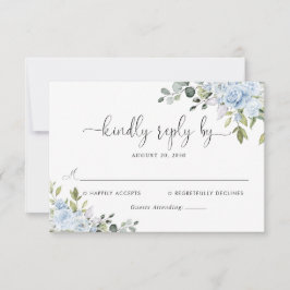 Tarjeta de confirmación de asistencia de boda flor