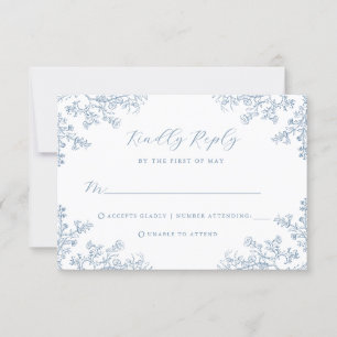 Tarjeta de confirmación de asistencia de boda flor