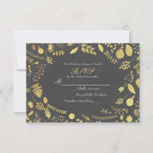Tarjeta de confirmación de asistencia de boda flor