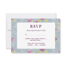 Tarjeta de confirmación de asistencia de flor de a