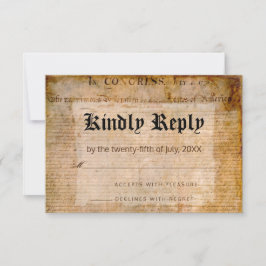 Tarjeta De Confirmación De Asistencia Declaración de independencia 📜 pergamino Boda