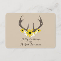 Deer Antlers + Wildflowers Boda R.S.V.P.